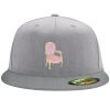 Flexfit 6210 Structured Flat Bill Fitted Hat Thumbnail