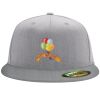 Flexfit 6210 Structured Flat Bill Fitted Hat Thumbnail