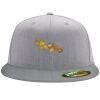 Flexfit 6210 Structured Flat Bill Fitted Hat Thumbnail