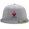 Flexfit 6210 Structured Flat Bill Fitted Hat Thumbnail
