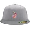 Flexfit 6210 Structured Flat Bill Fitted Hat Thumbnail