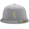 Flexfit 6210 Structured Flat Bill Fitted Hat Thumbnail