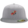 Flexfit 6210 Structured Flat Bill Fitted Hat Thumbnail