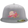Flexfit 6210 Structured Flat Bill Fitted Hat Thumbnail