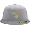 Flexfit 6210 Structured Flat Bill Fitted Hat Thumbnail