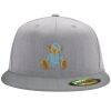 Flexfit 6210 Structured Flat Bill Fitted Hat Thumbnail