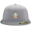 Flexfit 6210 Structured Flat Bill Fitted Hat Thumbnail